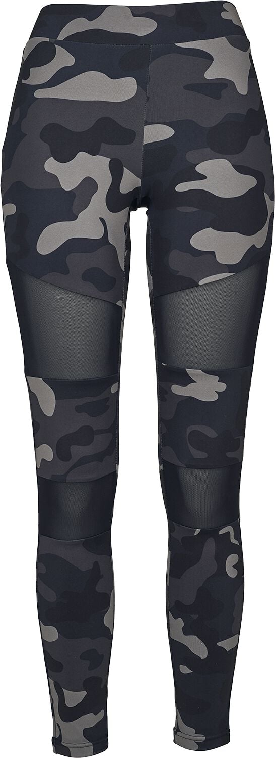 Urban Classics Ladies Camo Tech Mesh Leggings Leggings darkcamo schwarz in XL von Urban Classics