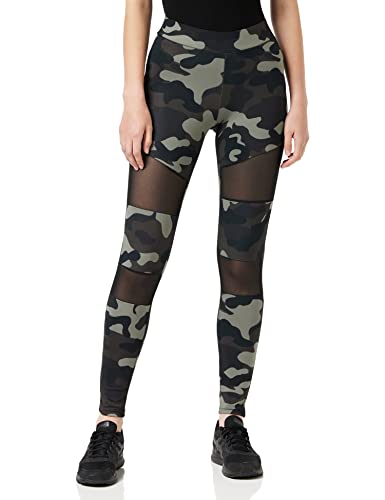 Urban Classics Damen Ladies Camo Tech Mesh Leggings, darkcamo/blk, S von Urban Classics