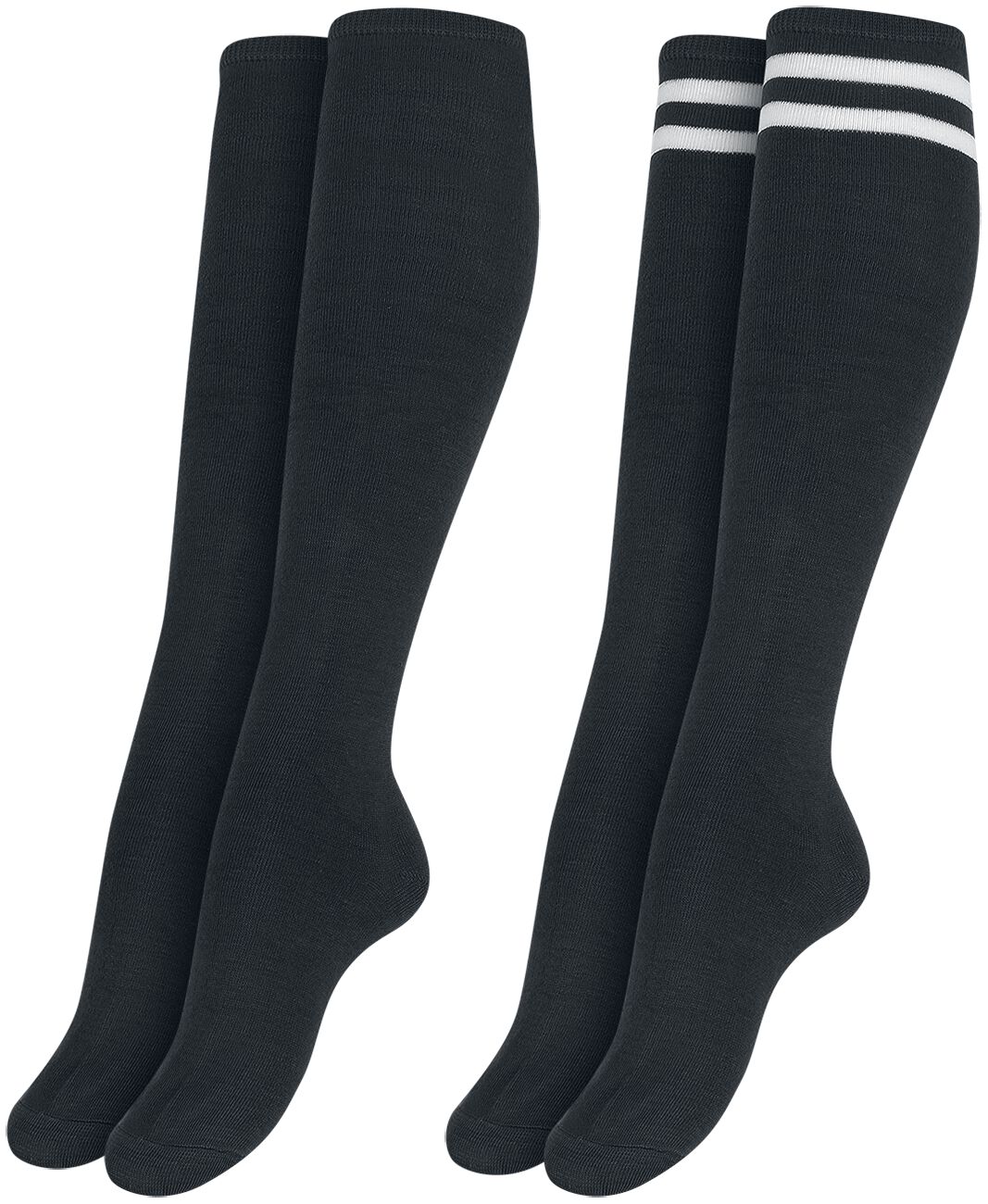 Urban Classics Ladies College Socks 2-Pack Kniestrümpfe schwarz in EU 39-42 von Urban Classics