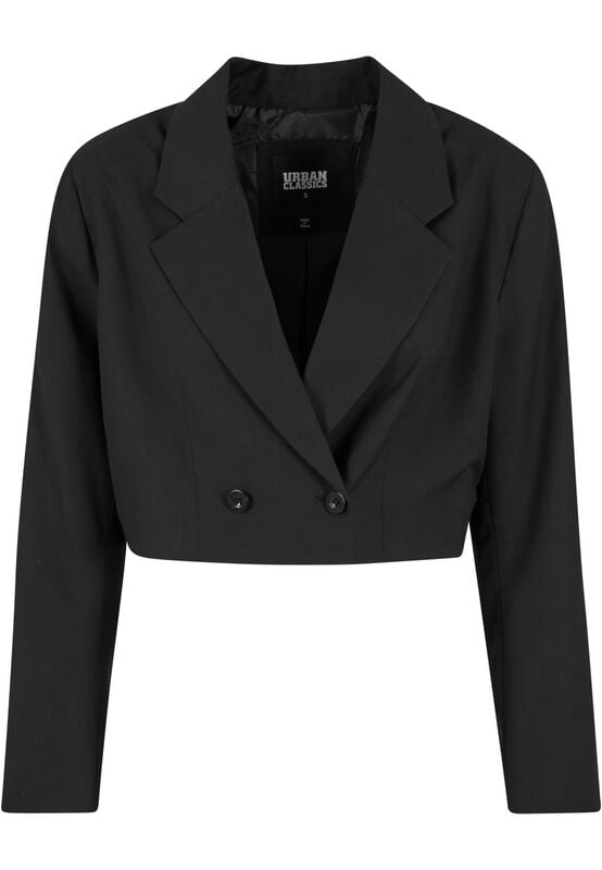 Urban Classics Ladies Cropped Blazer Blazer schwarz in S von Urban Classics