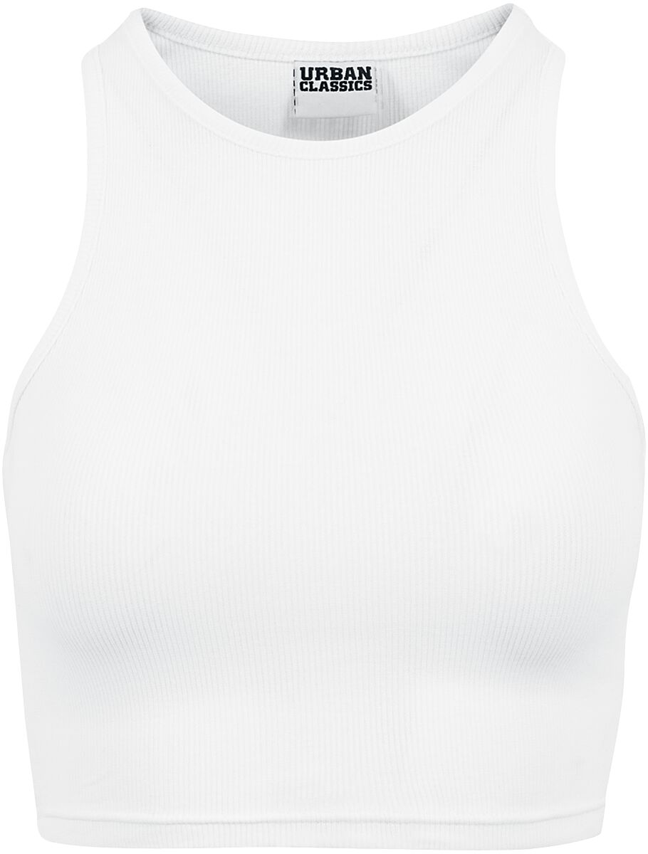 Urban Classics Ladies Cropped Rib Top Top weiß in XL von Urban Classics