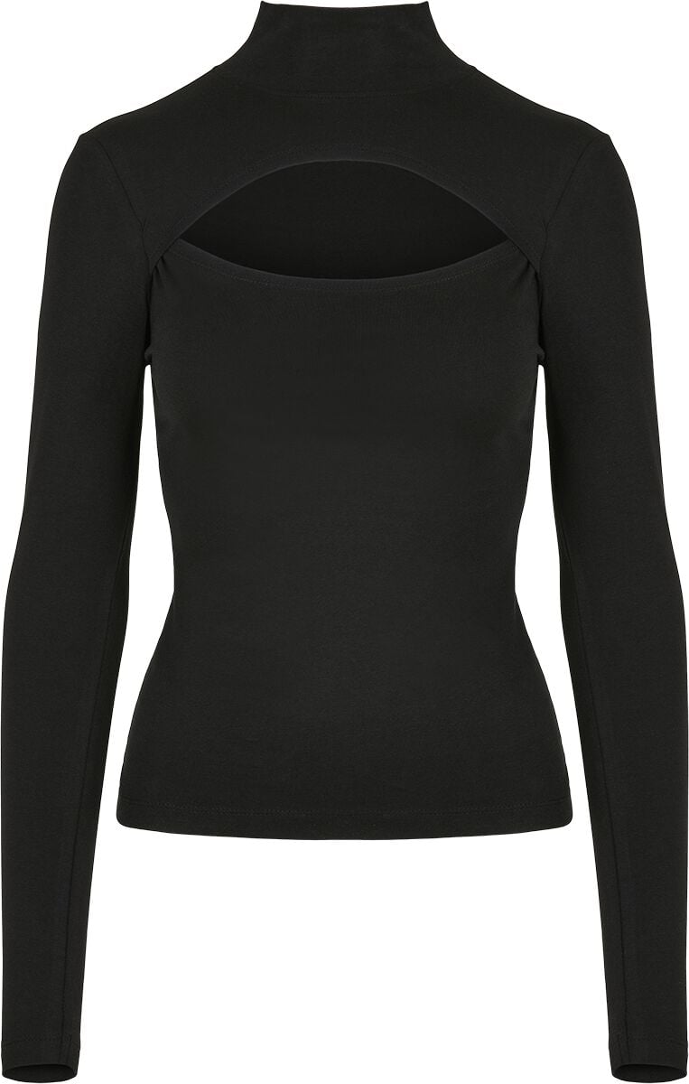 Urban Classics Ladies Cut-Out Turtleneck Longsleeve Langarmshirt schwarz in M von Urban Classics