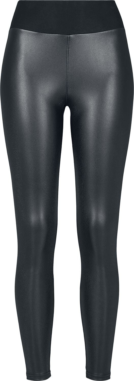 Urban Classics Ladies Faux Leather High Waist Leggings Leggings schwarz in XS von Urban Classics
