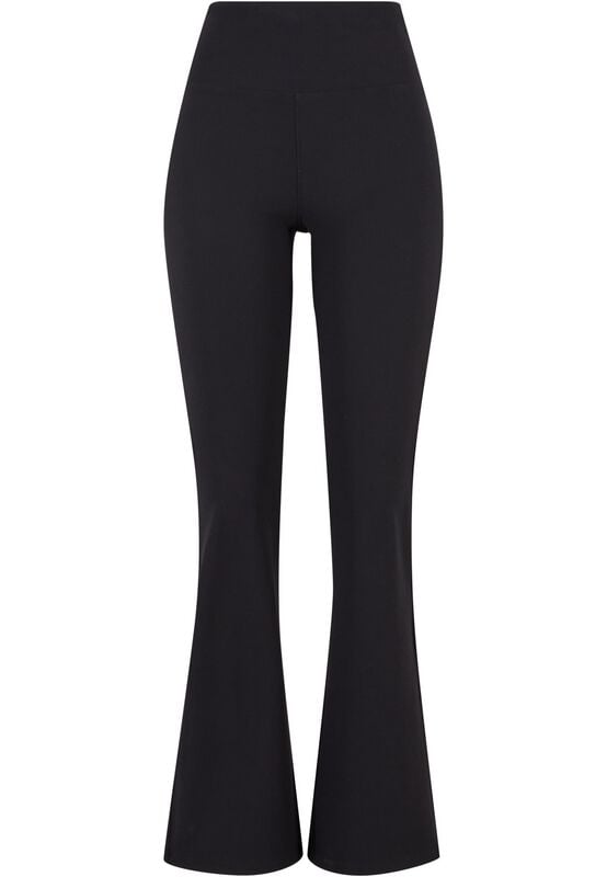 Urban Classics Ladies Flared Leggings Rib Leggings schwarz in XS von Urban Classics