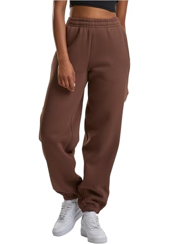 Urban Classics Ladies Fluffy Sweatpants chocolatebrown, M von Urban Classics