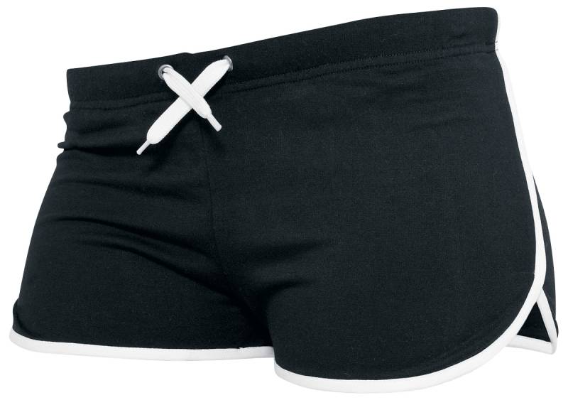 Urban Classics Ladies French Terry Hotpant schwarz weiß in L von Urban Classics