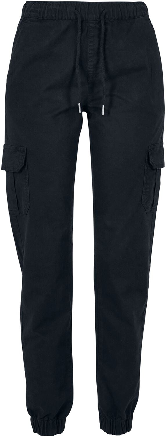 Urban Classics Ladies High Waist Cargo Jogging Pants Trainingshose schwarz in L von Urban Classics