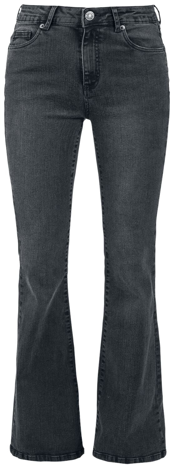 Urban Classics Ladies High Waist Flared Denim Pants Jeans schwarz in W28L30 von Urban Classics