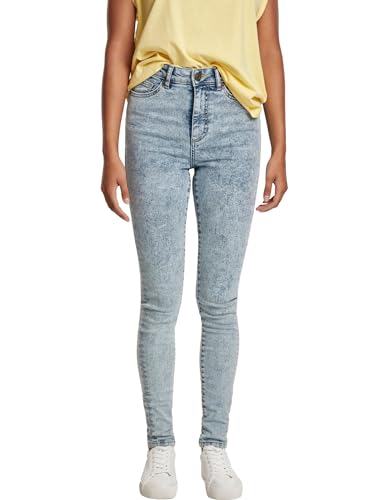 Urban Classics Ladies High Waist Skinny Jeans Light SkyBlue Acid Washed 30/32 von Urban Classics