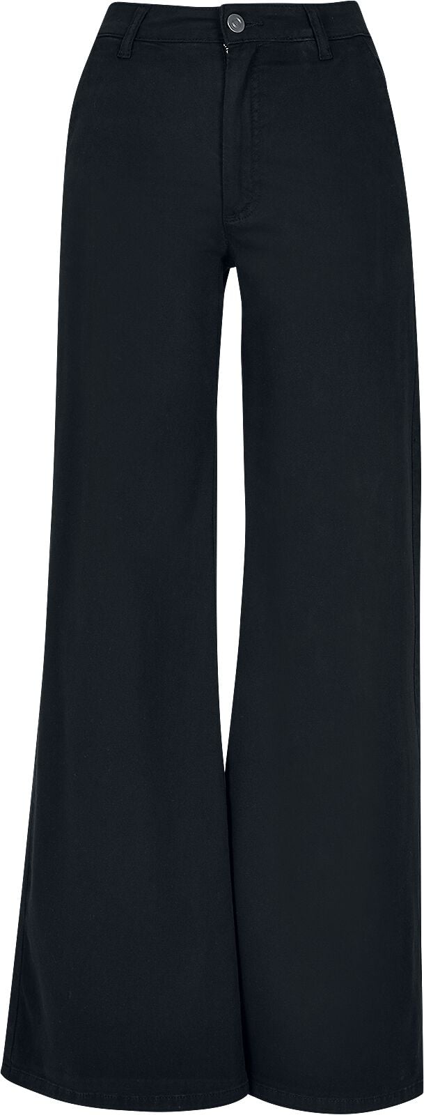 Urban Classics Ladies High Waist Wide Leg Chino Pants Chino schwarz in W33L34 von Urban Classics