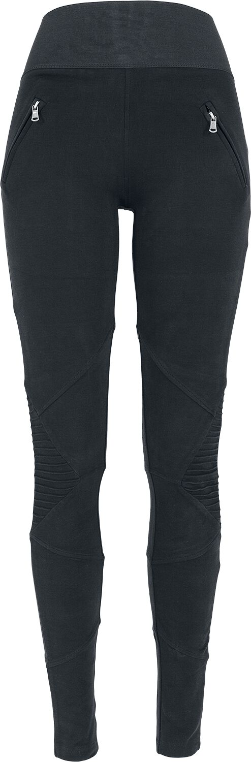 Urban Classics Ladies Interlock High Waist Leggings Leggings schwarz in L von Urban Classics