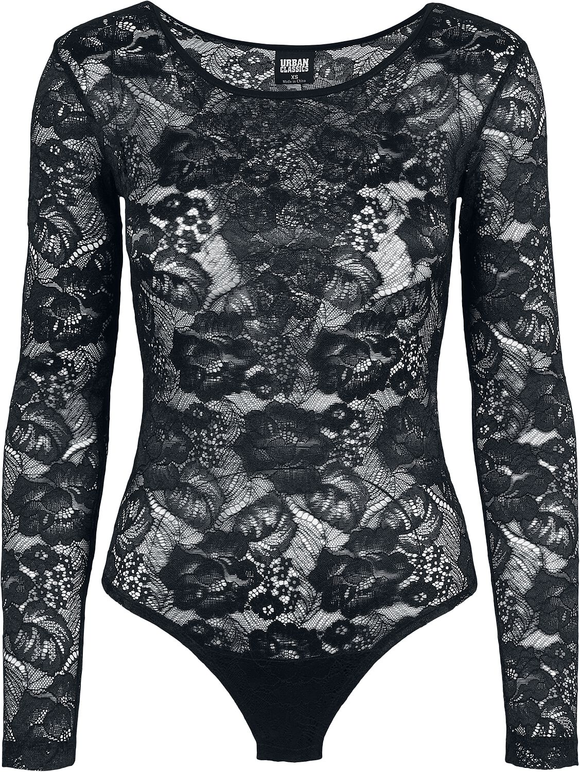 Urban Classics Ladies Lace Longsleeve Body Body schwarz in L von Urban Classics