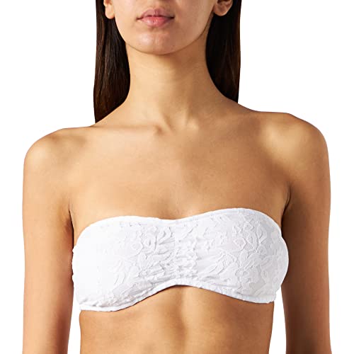 Urban Classics Damen Ladies Laces Bandeau Top, Weiß (White 00220), S EU von Urban Classics