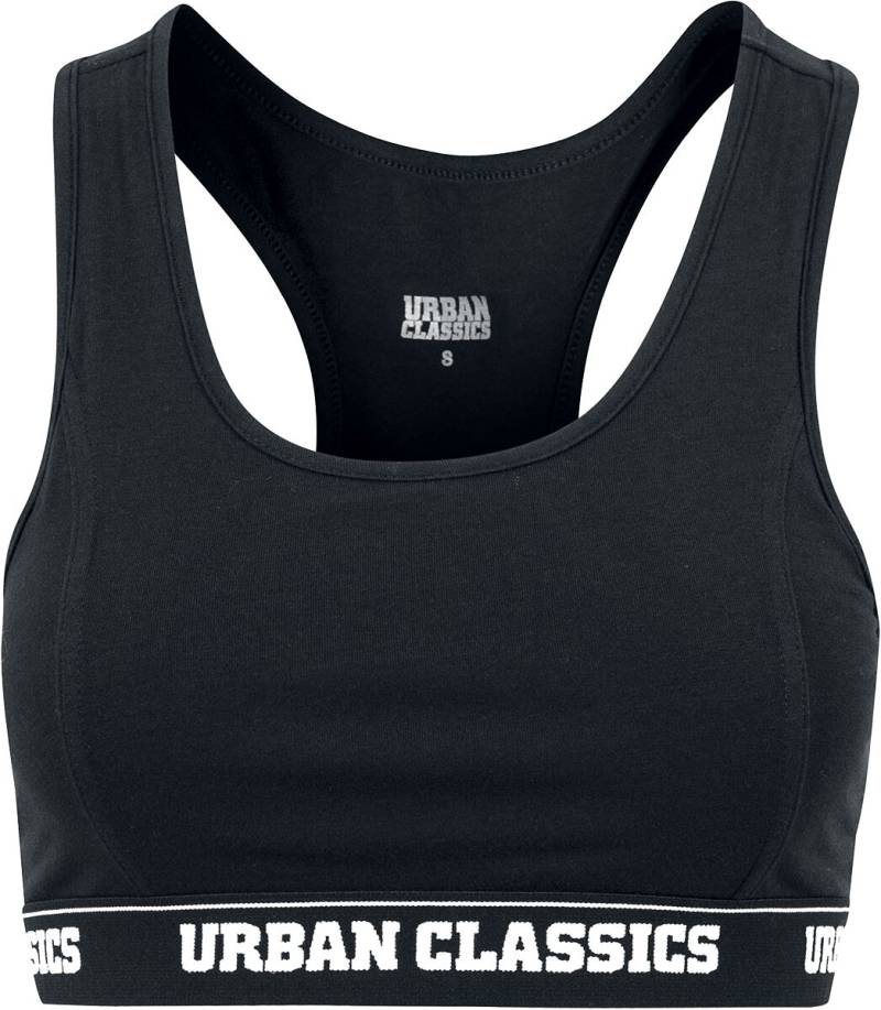 Urban Classics Ladies Logo Bra Bustier schwarz in S von Urban Classics