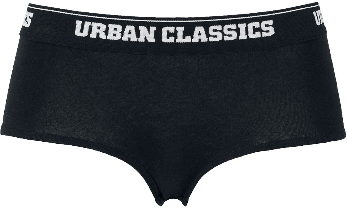 Urban Classics Ladies Logo Panty Double-Pack Panty-Set schwarz in L von Urban Classics