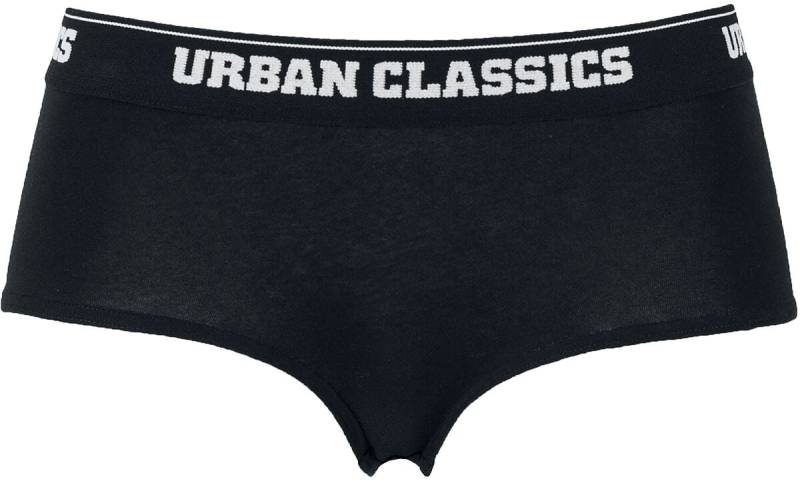 Urban Classics Ladies Logo Panty Double-Pack Panty-Set schwarz in XS von Urban Classics