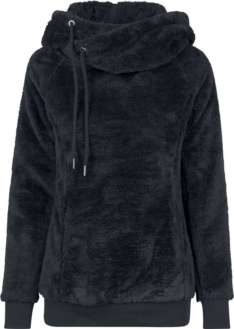 Urban Classics Ladies Long Teddy Hoodie Kapuzenpullover schwarz in M von Urban Classics