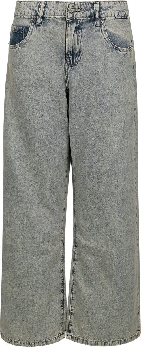 Urban Classics Ladies Low Waist Baggy Fit Denim Jeans blaugrau in 30 von Urban Classics