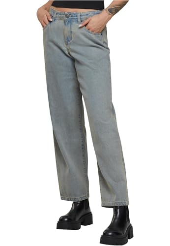 Urban Classics Damen Jeans Ladies Mid Waist 90´s Jeans, lässige Jeanshose für Frauen, Weites Bein, Loose Fit von Urban Classics