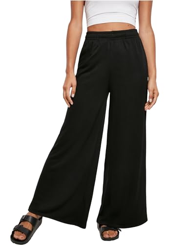 Urban Classics Ladies Modal Terry Wide Leg Sweatpants Black S von Urban Classics