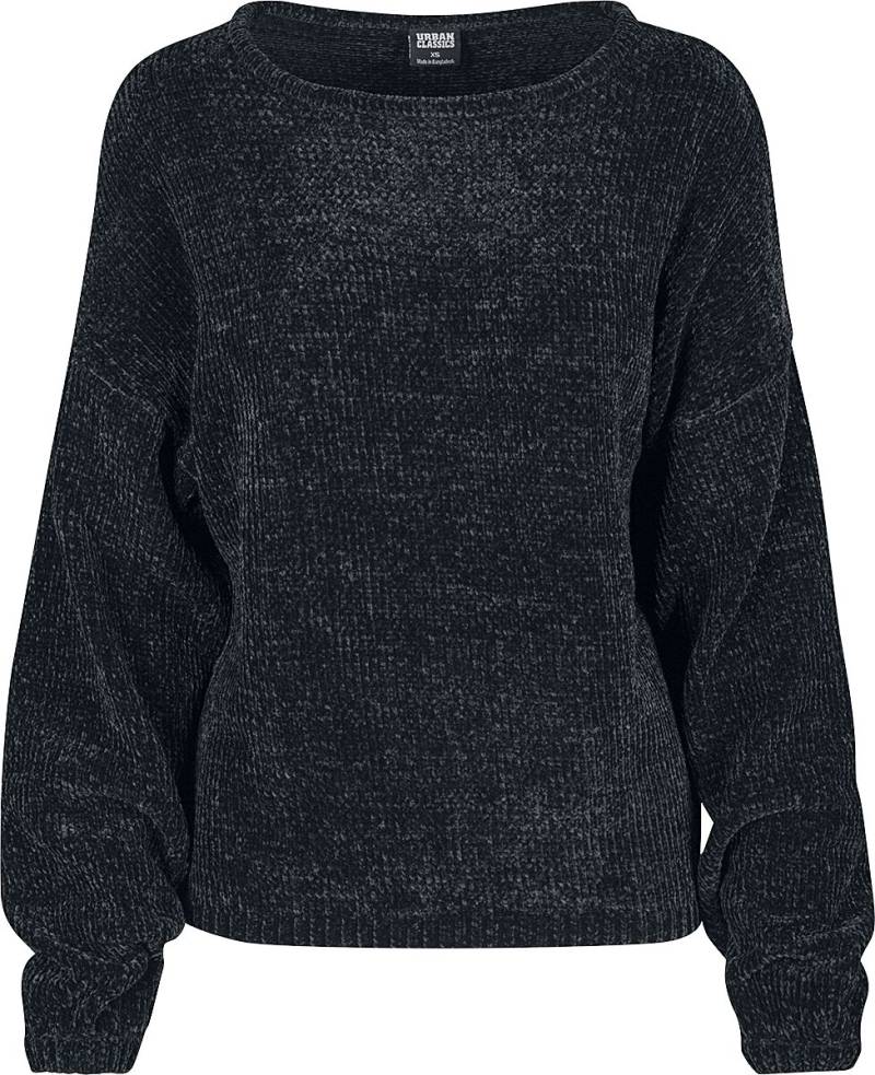 Urban Classics Ladies Oversize Chenille Sweater Sweatshirt schwarz in XS von Urban Classics