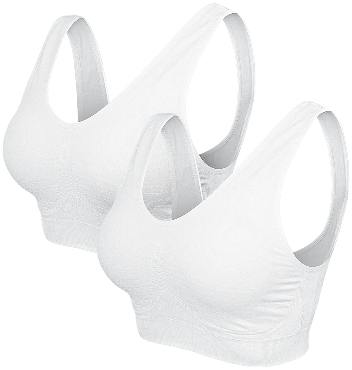 Urban Classics Ladies Pads Sport Bra Wäsche-Set weiß in 3XL von Urban Classics