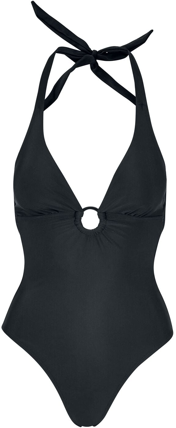 Urban Classics Ladies Recycled Neckholder Swimsuit Badeanzug schwarz in XS von Urban Classics