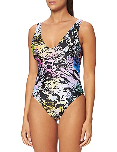 Urban Classics Ladies Recycled Pattern High Leg Swimsuit, Multicolor Fading, S Urban Classics Ladies Recycled Pattern High Leg Swimsuit, Multicolor Fading, S von Urban Classics