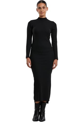 Urban Classics Ladies Rib Longlseeve Mockneck Dress Black, XS Urban Classics Ladies Rib Longlseeve Mockneck Dress Black, XS von Urban Classics