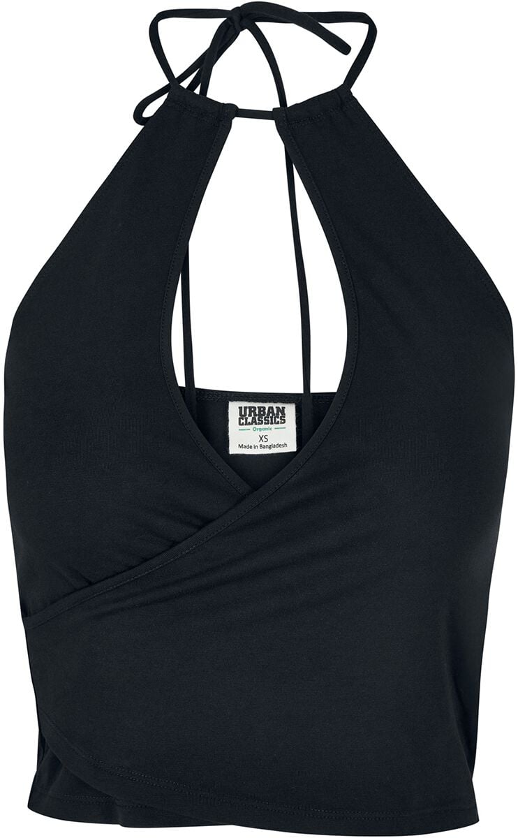 Urban Classics Ladies Short Wraped Neckholder Top Top schwarz in M von Urban Classics