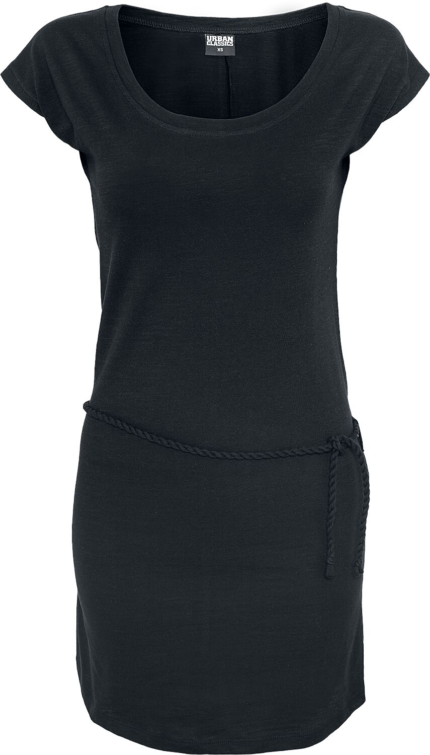Urban Classics Ladies Slub Jersey Dress Kurzes Kleid schwarz in XS von Urban Classics