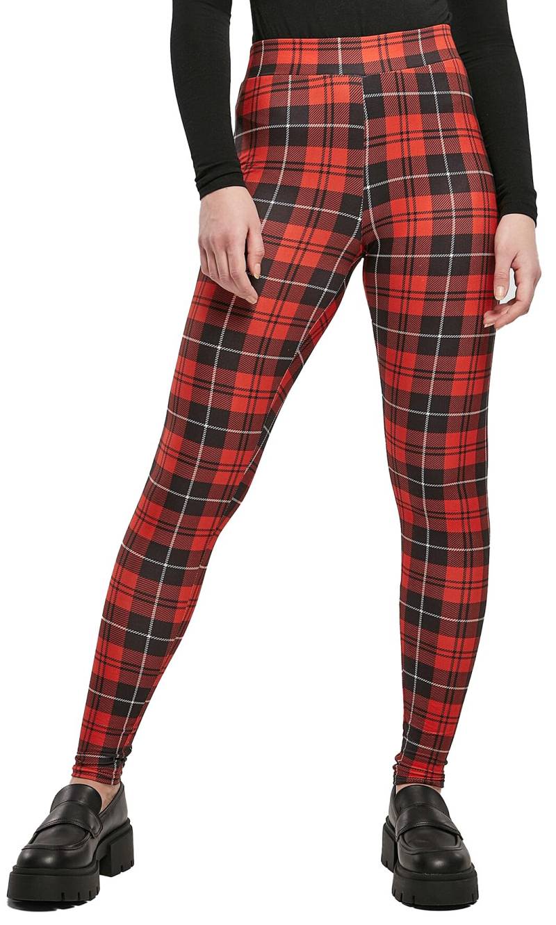 Urban Classics Ladies Soft AOP Leggings Leggings rot in 4XL von Urban Classics
