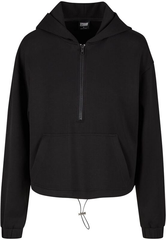 Urban Classics Ladies Soft Touch Zip Hoodie Kapuzenpullover schwarz in XL von Urban Classics