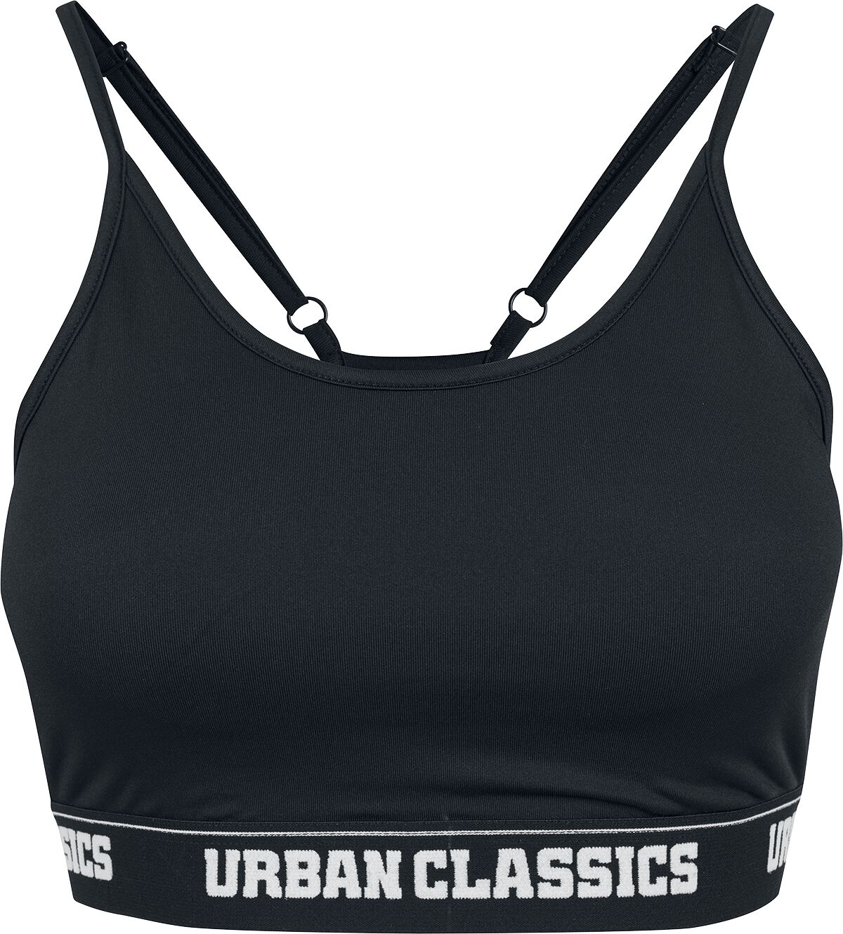 Urban Classics Ladies Sports Bra Bustier schwarz in L von Urban Classics