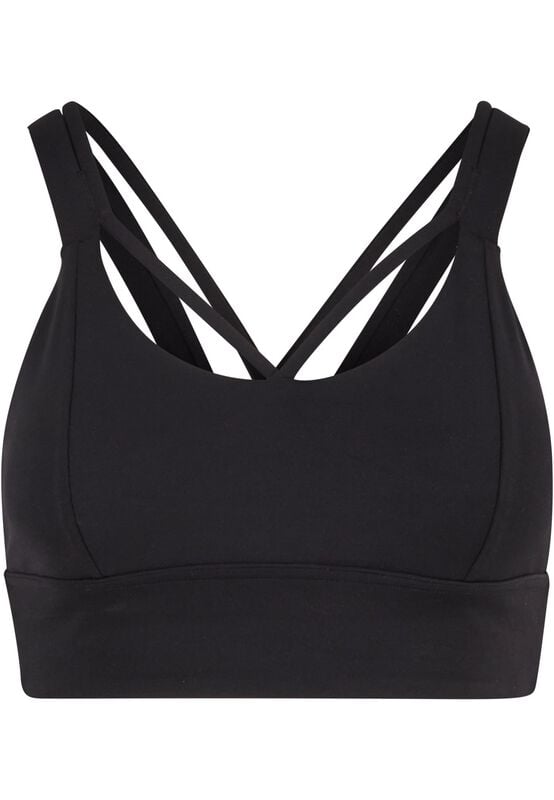 Urban Classics Ladies Sports Bra crossed Bustier schwarz in L von Urban Classics