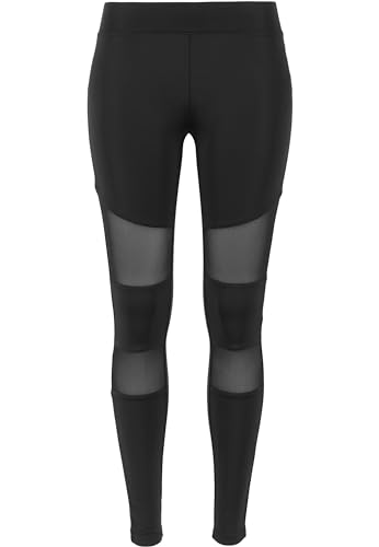 Urban Classics Damen Ladies Tech Mesh Leggings, Schwarz, XS EU von Urban Classics