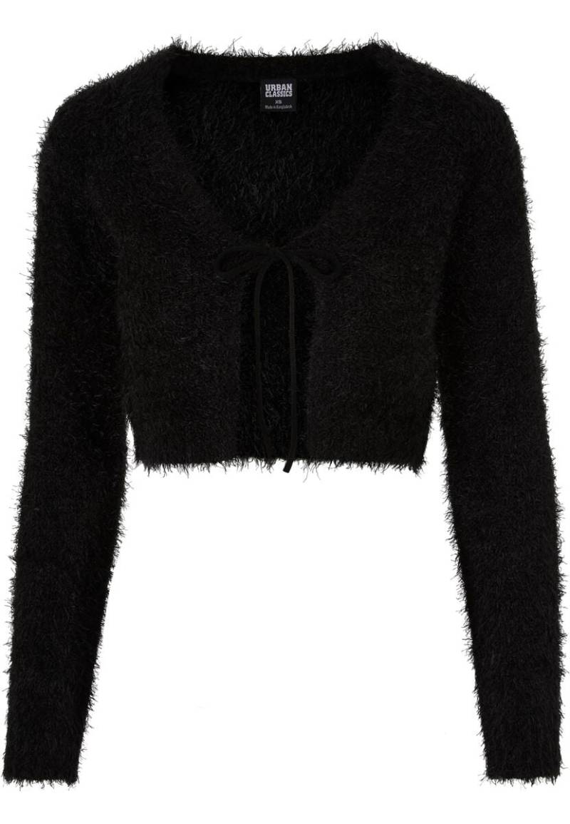 Urban Classics Ladies Tied Cropped Feather Cardigan Cardigan schwarz in XS Urban Classics Ladies Tied Cropped Feather Cardigan Cardigan schwarz in XS von Urban Classics