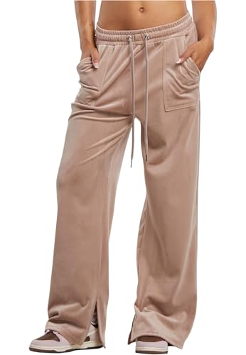 Urban Classics Ladies Velvet Sweatpants duskrose, XL von Urban Classics