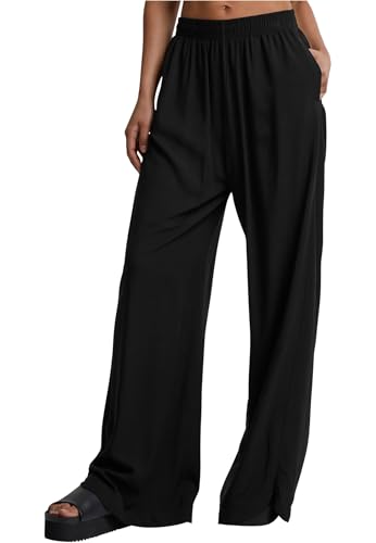 Urban Classics Damen Hose Ladies Wide Leg Viscose Pants, Weite Hose für Frauen, Loose Fit, erhältlich, Größen XS-5XL von Urban Classics