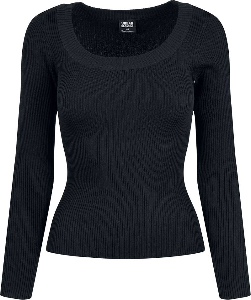 Urban Classics Ladies Wide Neckline Sweater Sweatshirt schwarz in XL von Urban Classics