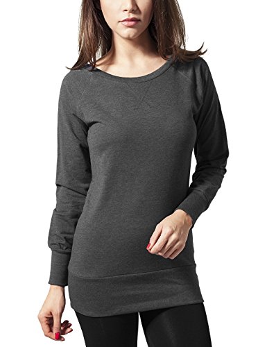 Urban Classics Damen Ladies Wideneck Crewneck Charcoal, 3XL von Urban Classics