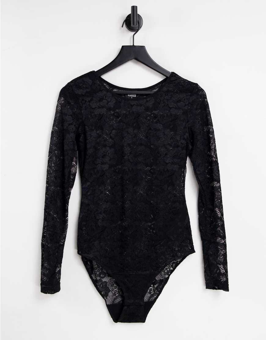 Urban Classics - Langärmliges Oberteil in Schwarz mit Detail aus Netzstoff von Urban Classics