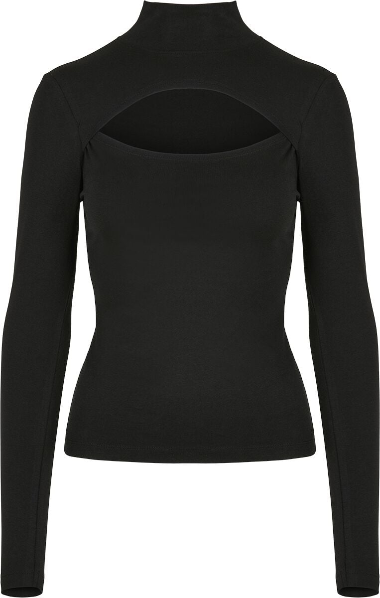 Urban Classics Langarmshirt - Ladies Cut-Out Turtleneck Longsleeve - XL - für Damen - Größe XL - schwarz von Urban Classics