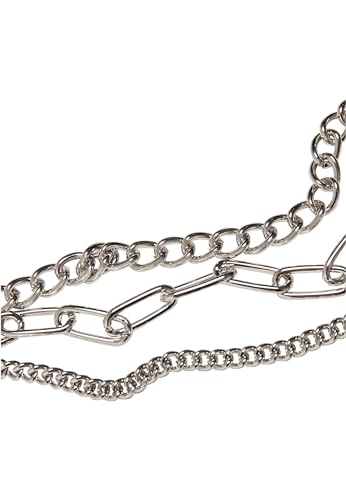 Urban Classics Layering Chain Necklace, silver, one size von Urban Classics
