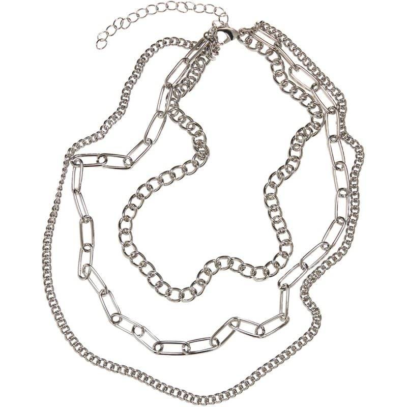 Urban Classics Layering Chain Necklace Halskette silberfarben von Urban Classics