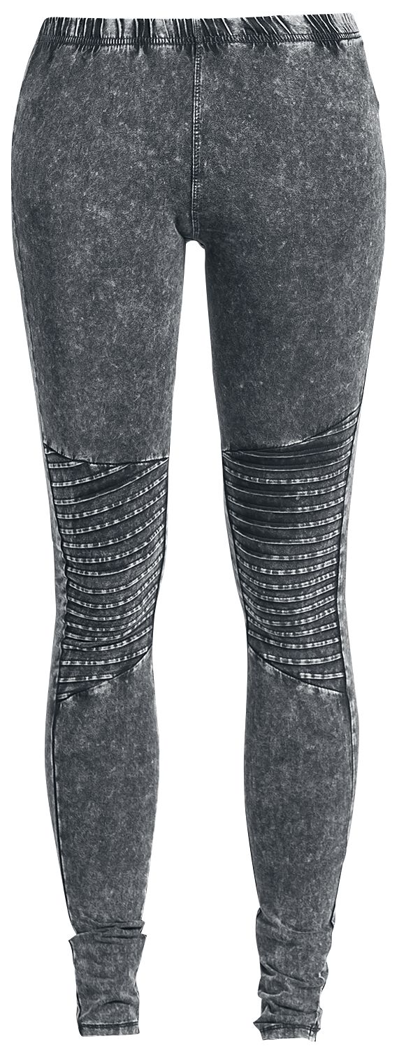 Urban Classics Leggings - Ladies Denim Jersey Leggings - XS bis 5XL - für Damen - Größe L - dunkelgrau von Urban Classics