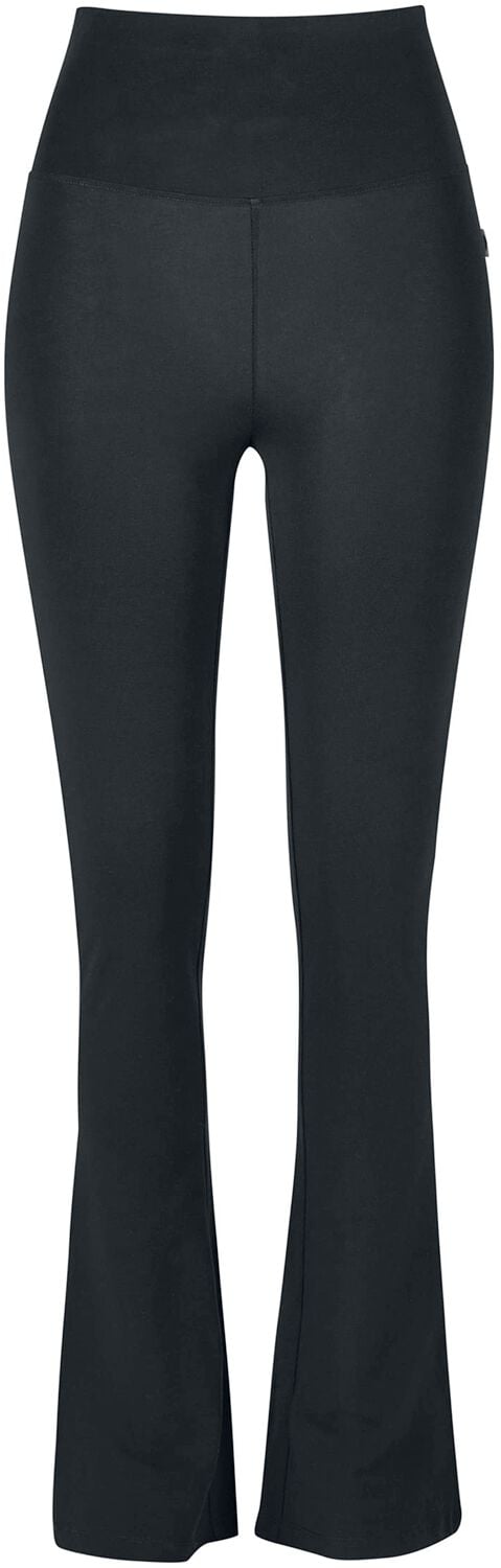 Urban Classics Leggings - Ladies Organic Stretch Jersey Bootcut Leggings - S bis 5XL - für Damen - Größe M - schwarz von Urban Classics
