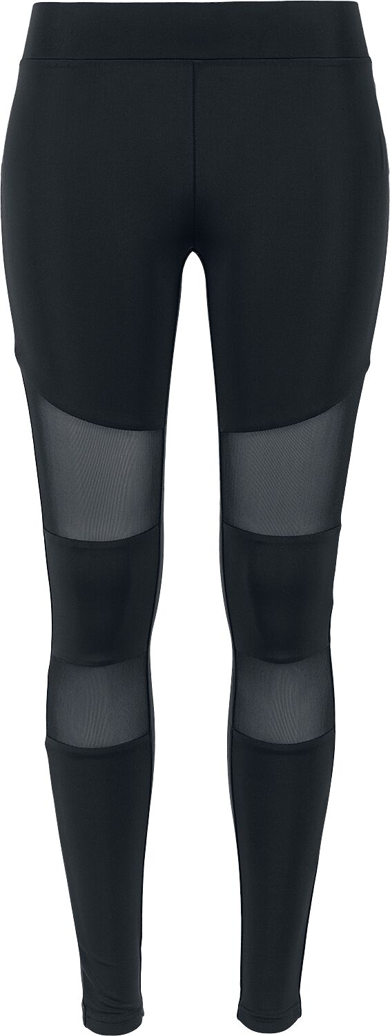 Urban Classics Leggings - Ladies Tech Mesh Leggings - XS bis 5XL - für Damen - Größe XXL - schwarz von Urban Classics