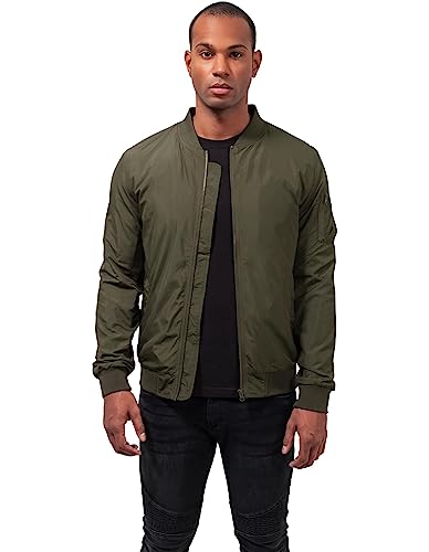 Urban Classics Herren, Bomber Jacke, Dunkles Olivgrün, L von Urban Classics