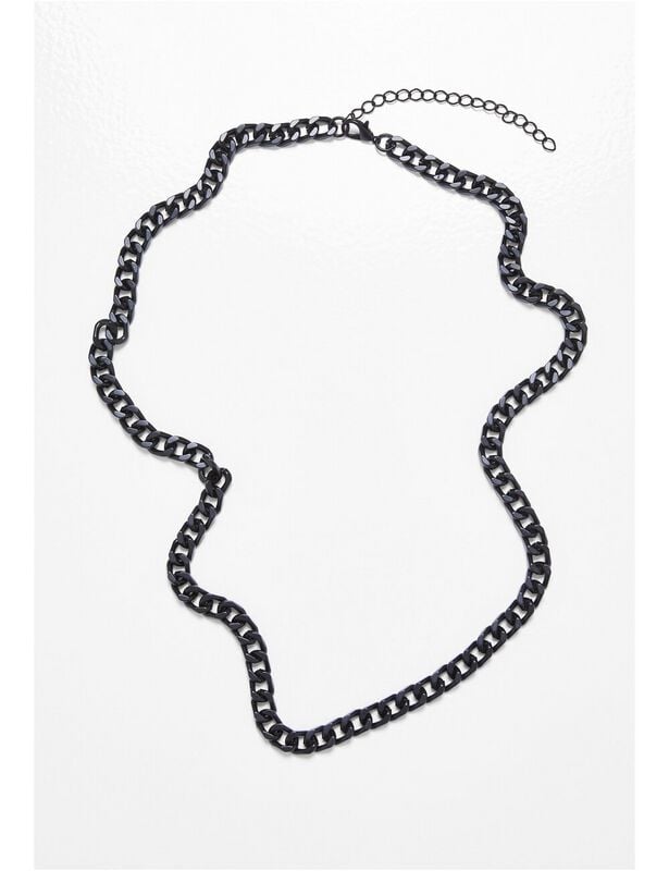 Urban Classics Long Basic Chain Chain Necklace Halskette schwarz von Urban Classics